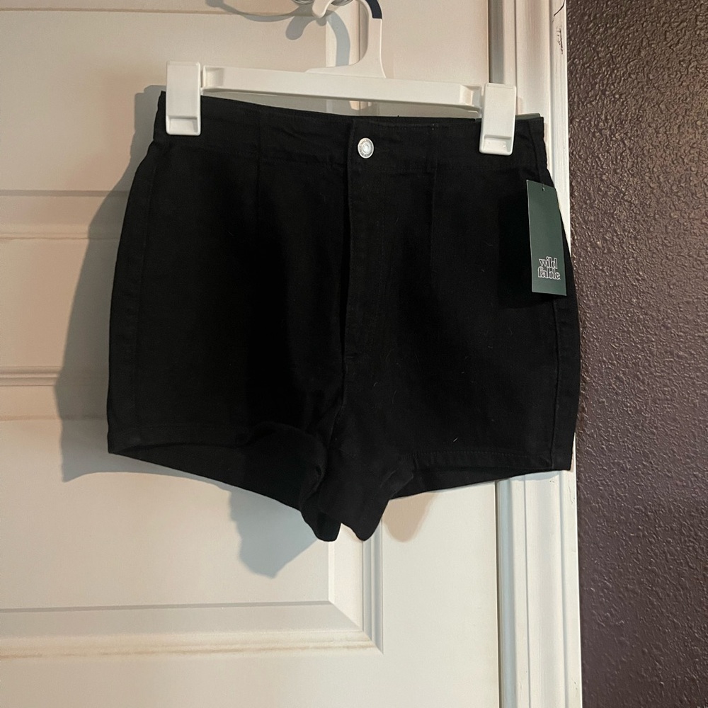 Black high waisted shorts size 4